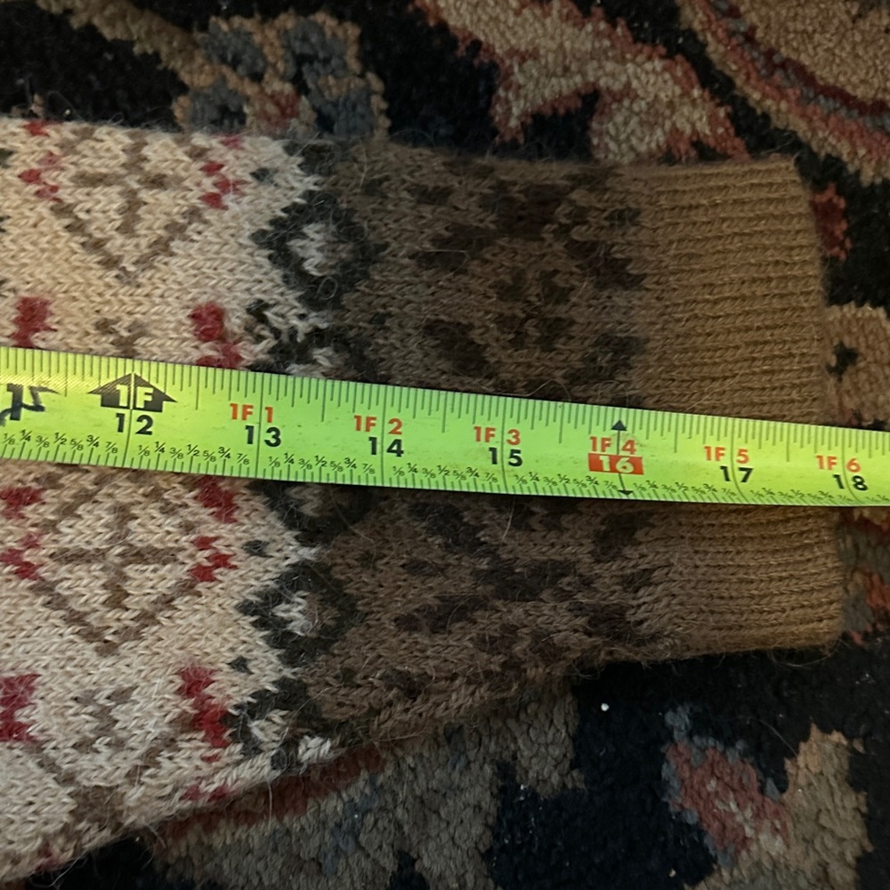 Pendleton Geometric Brown and Cream Cardigan - image 9